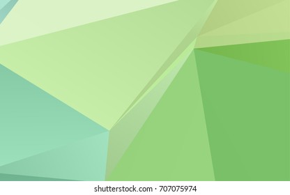 Light Green vector triangle mosaic background. A vague abstract illustration with gradient. A new texture for your design.