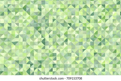 Light Green vector triangle mosaic template. Geometric illustration in Origami style with gradient.  The polygonal design can be used for your web site.