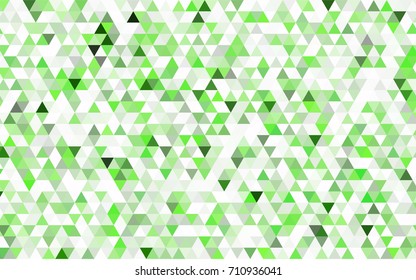 Light Green vector triangle mosaic background. Glitter abstract illustration with an elegant design. Brand-new design for your business.