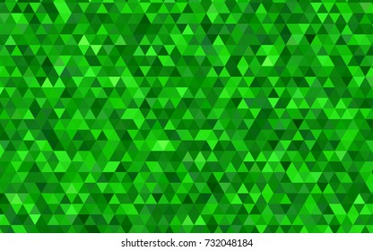 Light Green vector triangle mosaic pattern. Shining colored illustration in a brand-new style. The polygonal design can be used for your web site.