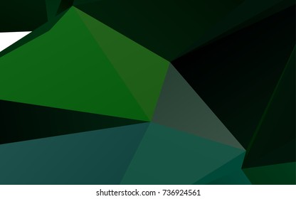 Light Green vector triangle mosaic background. A vague abstract illustration with gradient. The best triangular design for your business.
