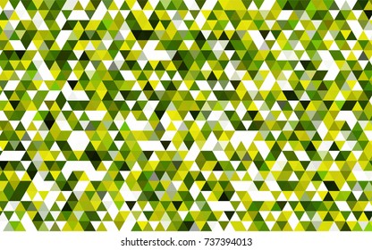 Light Green vector triangle mosaic pattern. Colorful abstract illustration with gradient. A completely new template for your business design.