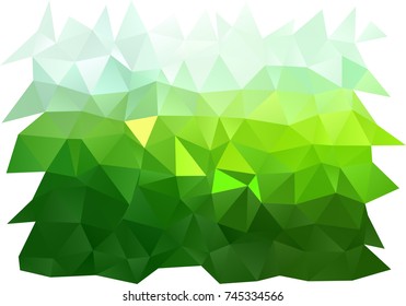 Light Green vector triangle mosaic background. Colorful illustration in abstract style with gradient. The textured pattern can be used for background.