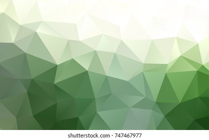 Light Green vector triangle mosaic pattern. Creative geometric illustration in Origami style with gradient. The template can be used as a background for cell phones.