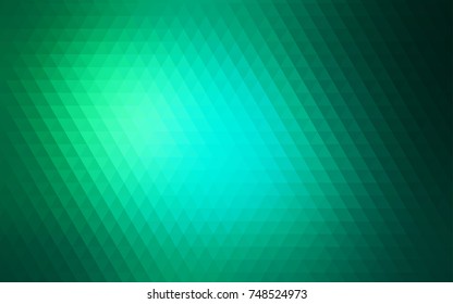 Light Green vector triangle mosaic background. A completely new color illustration in a vague style. The template can be used as a background for cell phones.