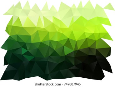 Light Green vector triangle mosaic template. Shining illustration, which consist of triangles. The elegant pattern can be used as part of a brand book.