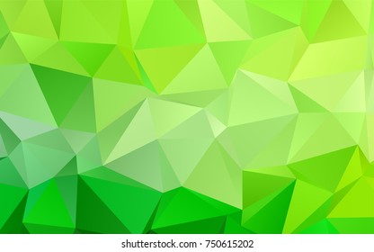 Light Green vector triangle mosaic background. Colorful illustration in abstract style with gradient. The textured pattern can be used for background.