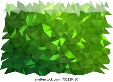 Light Green vector triangle mosaic template. Colorful abstract illustration with gradient. The polygonal design can be used for your web site.