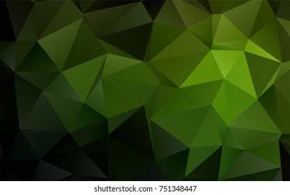 Light Green vector triangle mosaic pattern. Brand-new colored illustration in blurry style with gradient. The textured pattern can be used for background.