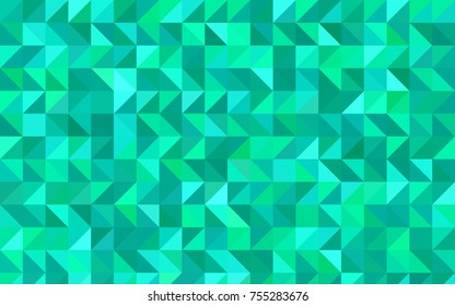 Light Green vector triangle mosaic background. Modern geometrical abstract illustration with gradient. The completely new template can be used for your brand book.
