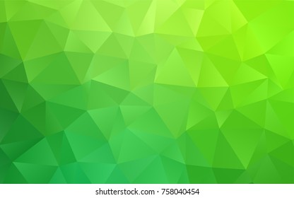 Light Green vector triangle mosaic pattern. Creative geometric illustration in Origami style with gradient. Brand-new design for your business.