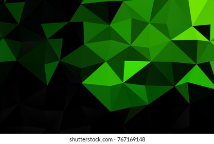 Light Green vector triangle mosaic pattern. Colorful abstract illustration with gradient. The elegant pattern can be used as part of a brand book.
