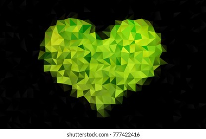 Light Green vector triangle mosaic background. A vague abstract illustration with gradient. The best triangular design for your business.
