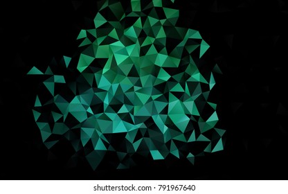 Light Green vector triangle mosaic pattern. A completely new color illustration in a vague style. The completely new template can be used for your brand book.