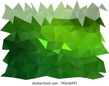 Light Green vector triangle mosaic background. Colorful abstract illustration with gradient. The textured pattern can be used for background.