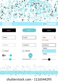 Light Green vector ui kit with dots. Colorful Style guide with circles on abstract background. Modern template for your landing page.