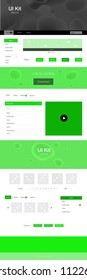Light Green vector ui kit with bubble shapes. Elegant bright illustration with gradient  in memphis style. This sample is for your landing page.
