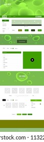 Light Green vector ui kit with bubble shapes. Elegant bright illustration with gradient  in memphis style. Modern template for your landing page.