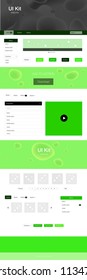 Light Green vector ui kit with bubble shapes. Elegant bright illustration with gradient  in memphis style. This template you can use for websites.