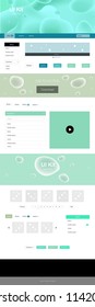 Light Green vector ui kit with bubble shapes. Creative illustration in halftone marble style with gradient. This template you can use for websites.