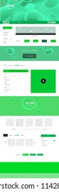 Light Green vector ui kit with bubble shapes. Colorful abstract illustration with gradient lines. This sample is for your landing page.