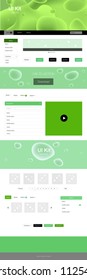 Light Green vector ui ux kit with lines, ovals. Glitter abstract illustration with blurred bubble shapes.. This template you can use for landing pages.
