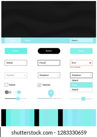 Light Green vector ui ux kit with lines, ovals. Glitter abstract illustration with blurred bubble shapes.. Beautiful layout for websites, landing pages.