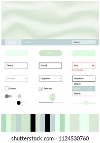 Light Green vector web ui kit with lamp shapes. Colorful illustration in abstract memphis style with gradient. This sample is for your website.