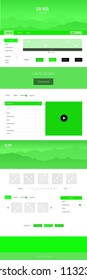 Light Green vector web ui kit with mountains. Decorative ui kit design in abstract style with colorful rocks. Simple colorful design for tourist websites.