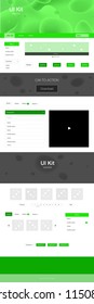 Light Green vector web ui kit with lamp shapes. Modern gradient abstract illustration with bandy lines. This sample is for your landing page.