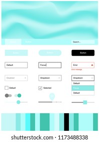 Light Green vector web ui kit with lamp shapes. Colorful abstract illustration with gradient lines. This sample is for your website.