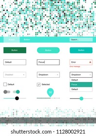 Light Green vector wireframe kit with dots. Colorful Style guide with circles on abstract background. Modern template for your landing page.