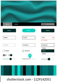 Light Green vector wireframe kit with abstract circles. Modern gradient abstract illustration with bandy lines. This template you can use for websites.