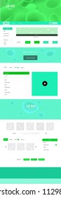 Light Green vector wireframe kit with abstract circles. Elegant bright illustration with gradient  in memphis style. This template you can use for websites.