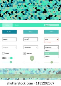 Light Green vector wireframe kit with dots. Colorful Style guide with circles on abstract background. Modern template for your landing page.