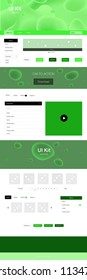 Light Green vector wireframe kit with abstract circles. Glitter abstract illustration with blurred bubble shapes.. Simple colorful design for websites.
