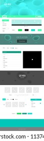 Light Green vector wireframe kit with abstract circles. Modern gradient abstract illustration with bandy lines. Beautiful layout for websites, landing pages.