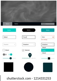 Light Green vector wireframe kit with galaxy stars. Colorful ui/ux kit with header consisted of clouds & stars. This template you can use for websites.