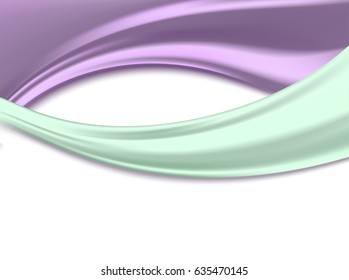 light green and violet abstract wavy shapes background on white. vector illustration