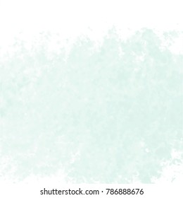 light green watercolor splash pattern with fringed stained border on white background, vector illustration