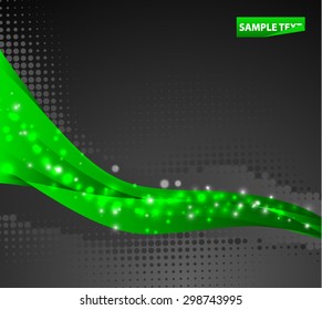 Light green wave abstract background