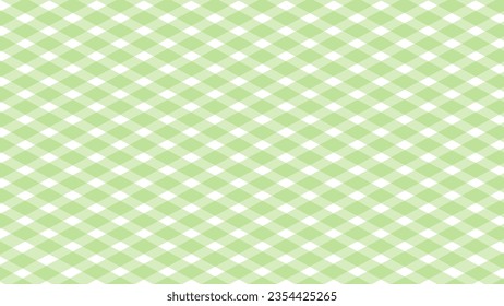 Light green and white plaid checkered pattern