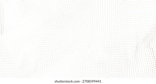 Vector de puntos de fondo de textura de tecnología de luz de onda blanca verde claro. Arte conceptual digital abstracto de big data simple.