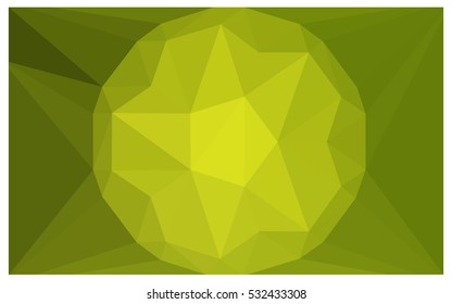 Light Green Yellow abstract textured polygonal background. Vector blurry triangle design. Pattern can be used for background.