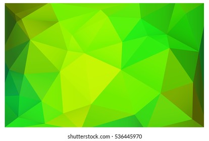 Light Green Yellow abstract textured polygonal background. Vector blurry triangle design. Pattern can be used for background.