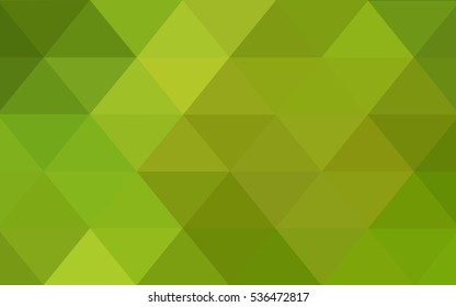 Light Green Yellow abstract textured polygonal background. Vector blurry triangle design. Pattern can be used for background.