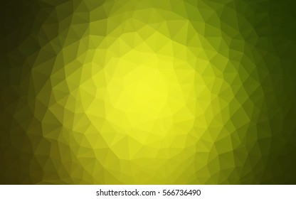 Light Green Yellow abstract textured polygonal background. Vector blurry triangle design. Pattern can be used for background.