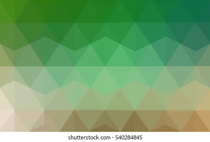Light Green Yellow Low poly crystal background. Polygon design pattern. Low poly vector illustration, low polygon background.