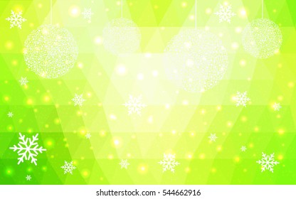 Light Green Yellow Low poly crystal background. Polygon design pattern. Low poly vector illustration, low polygon background.