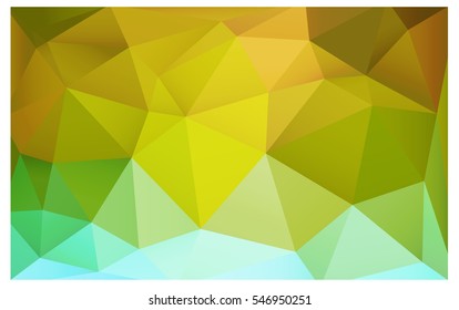 Light Green Yellow Pattern. Seamless triangular template. Geometric sample. Repeating routine with triangle shapes. Seamless texture for your design. Pattern can be used for background.